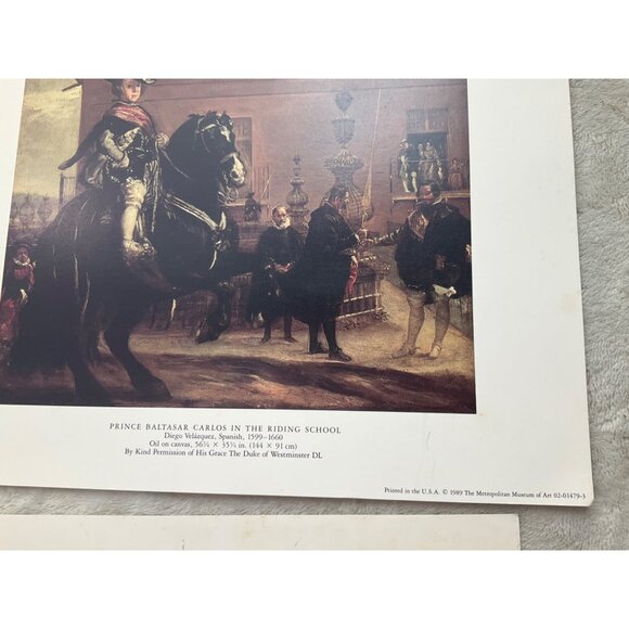 Lot Of 3 Vintage Art Prints By Diego Velázquez Prince Baltasar Carlos Scenes - Picture 8 of 12